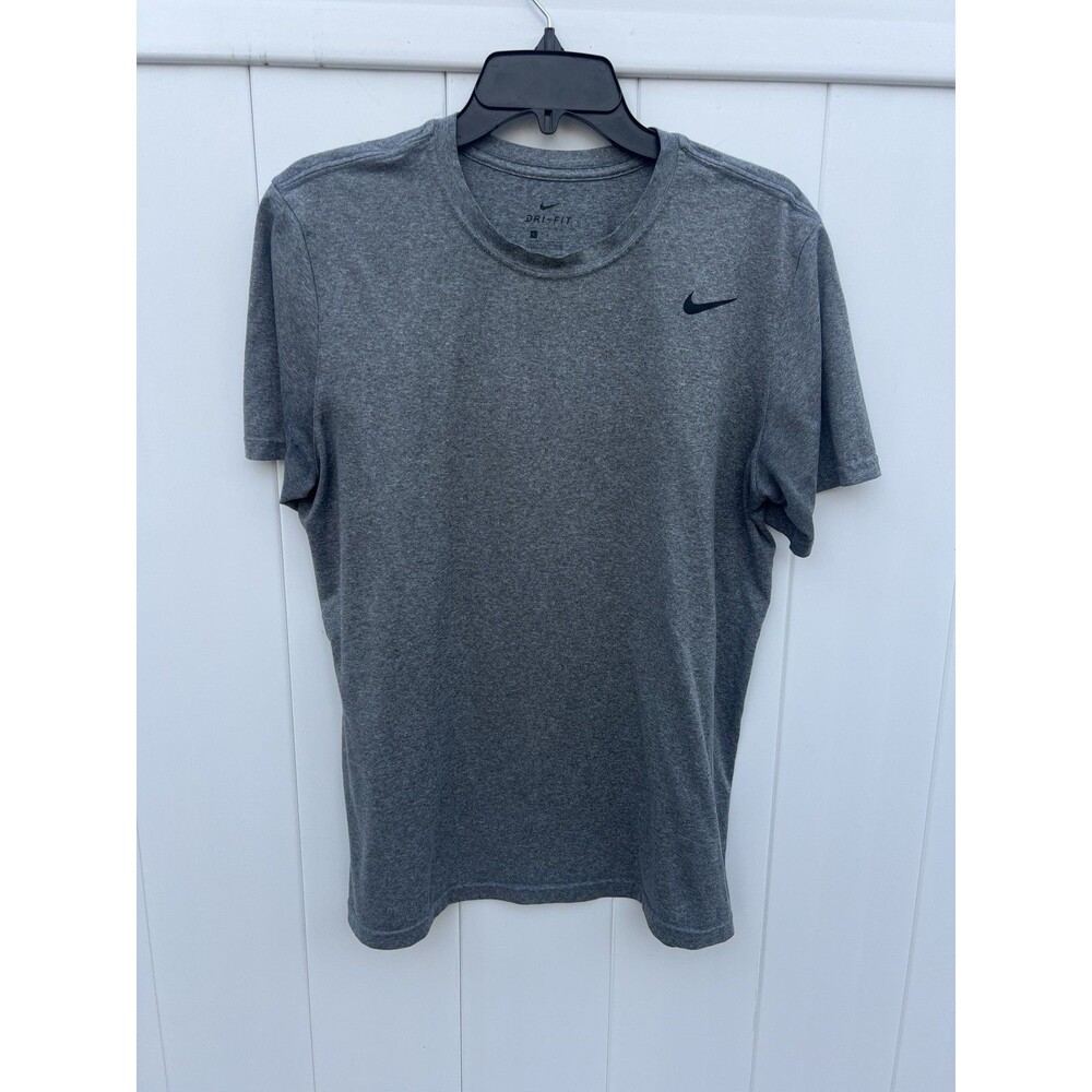 Nike Men's Dri-FIT Training Tee, Short Sleeve Crew Neck Workout Gray Large